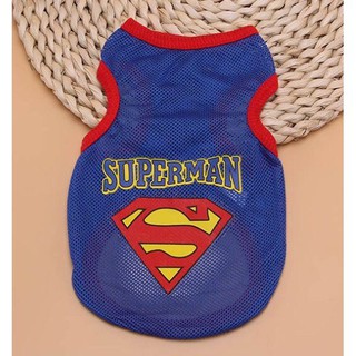 Áo Ba lỗ lưới SUPER MAN hoạt hình cho chó mèo thú cưng