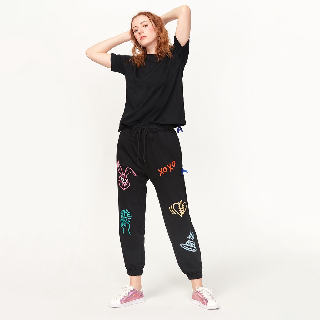 Quần jogger nữ Jelly Bunny JPA01PT2S21 B21SAQL007 BLK000