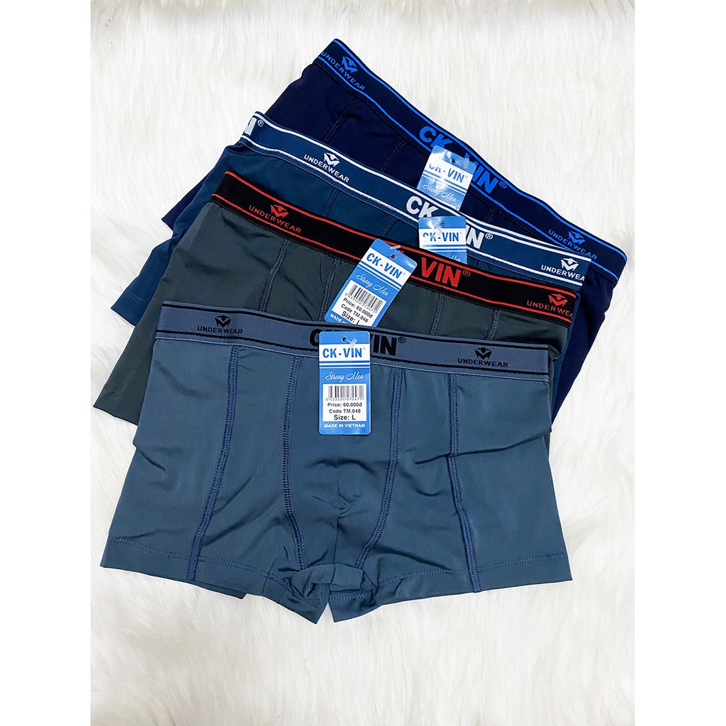 COMBO quần lót nam đùi boxer cao cấp thun lạnh 4 chiều,quần sịp quần xì đùi nam lưng to sexy đẹp co dãn siêu cá tính 048