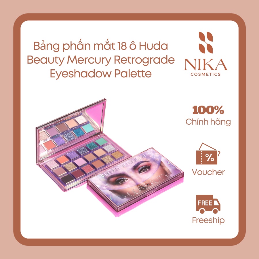 Bảng phấn mắt 18 ô Huda Beauty Mercury Retrograde Eyeshadow Palette