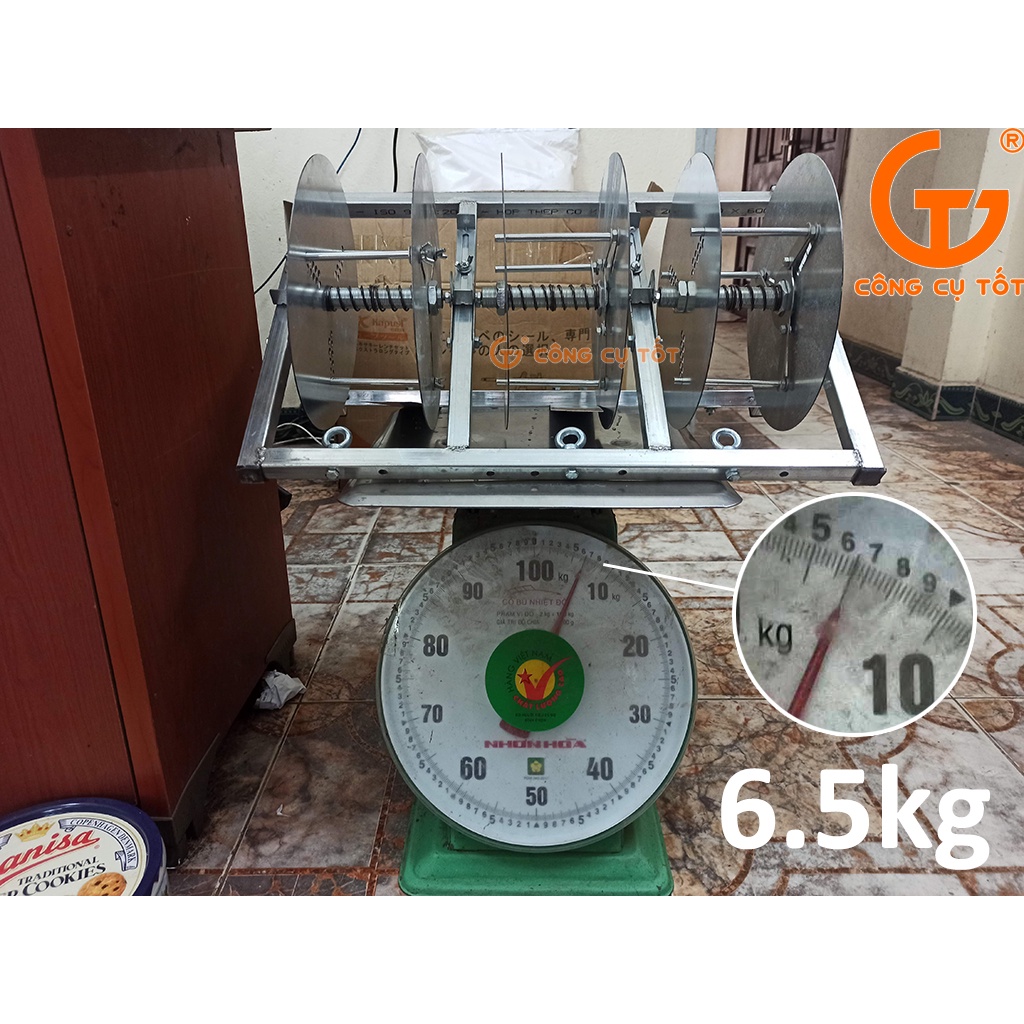 Rulo tuôn dây điện 3 khoang Ø25xH10cm GT5409 Việt Nam dày dặn nặng 6.5kg