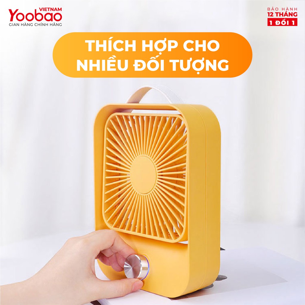 Quạt sạc mini để bàn làm việc YOOBAO LJQ-119 2400mAh - Chạy liên tục lâu - Hàng chính hãng - Bảo hành 12 tháng 1 đổi 1 | BigBuy360 - bigbuy360.vn