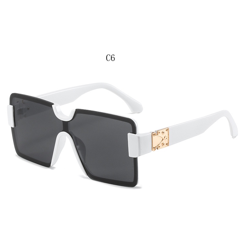 Kính Mát Hình Bầu Dục Gọng Lớn Màu Gradient Thời Trang Chống Tia UV Cho Nữ