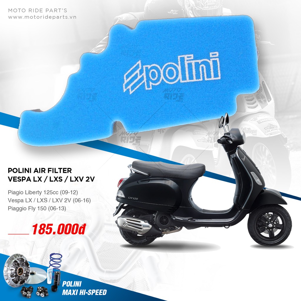 POLINI LỌC GIÓ XE VESPA LX / LXS / LXV