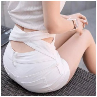 Quần Short Nữ Lưng Cao Phối Dây Chéo Lưng Thời Trang Nhiều Size Siêu Hót