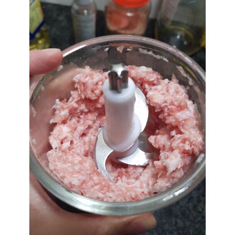 Máy Xay Hattiecs 6 Lưỡi 0.3L Cối Thuỷ Tinh, Máy Xay Cho Bé Ăn Dặm