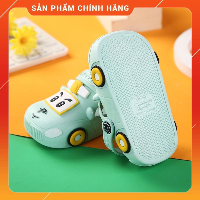 Giày sục ô tô, Dép Sục hoạ tiết ô tô cho bé trai bé gái  siêu ho, Siêu êm cho bé