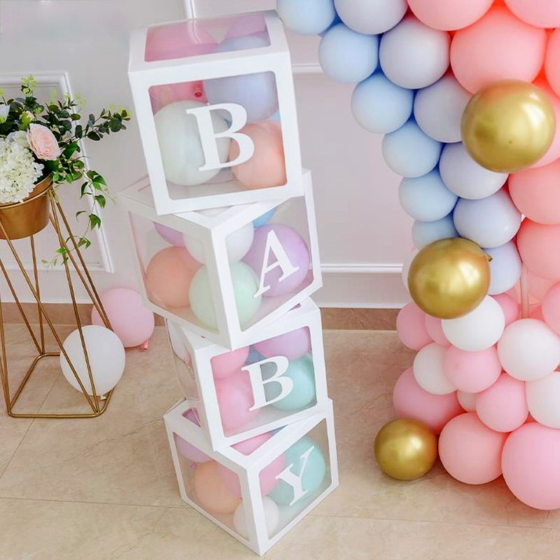 Hộp Đựng Bong Bóng Trong Suốt Hình Chữ Cái Từ A-Z Độc Đáo Trang Trí Tiệc Sinh Nhật/ Tiệc Mừng Bé