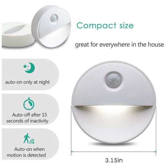 Đèn cảm biến thông minh theo dõi chuyển động người gắn cầu thang giường ngủ và nhà tắm..