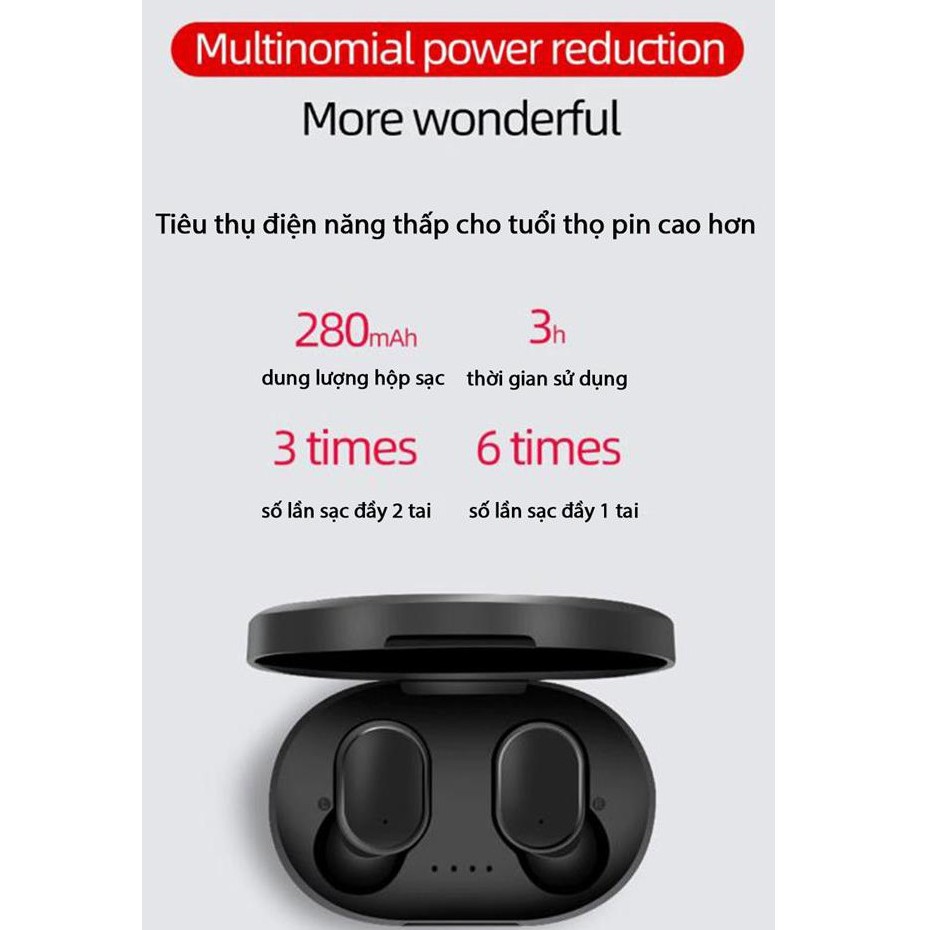 [A6S TWS BLUETOOTH 5.0] Tai nghe Bluetooth không dây Airdots A6S chống ồn, chống nước cho người chơi thể thao -dc3867 | BigBuy360 - bigbuy360.vn