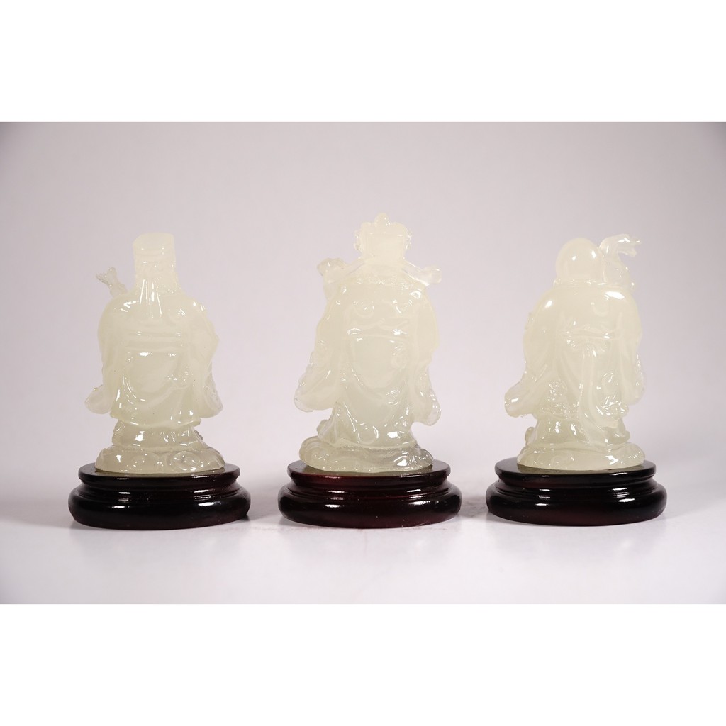 Bộ tượng Tam Đa Phúc Lộc Thọ cầu tài lộc dạ quang - Cao 8cm | BigBuy360 - bigbuy360.vn