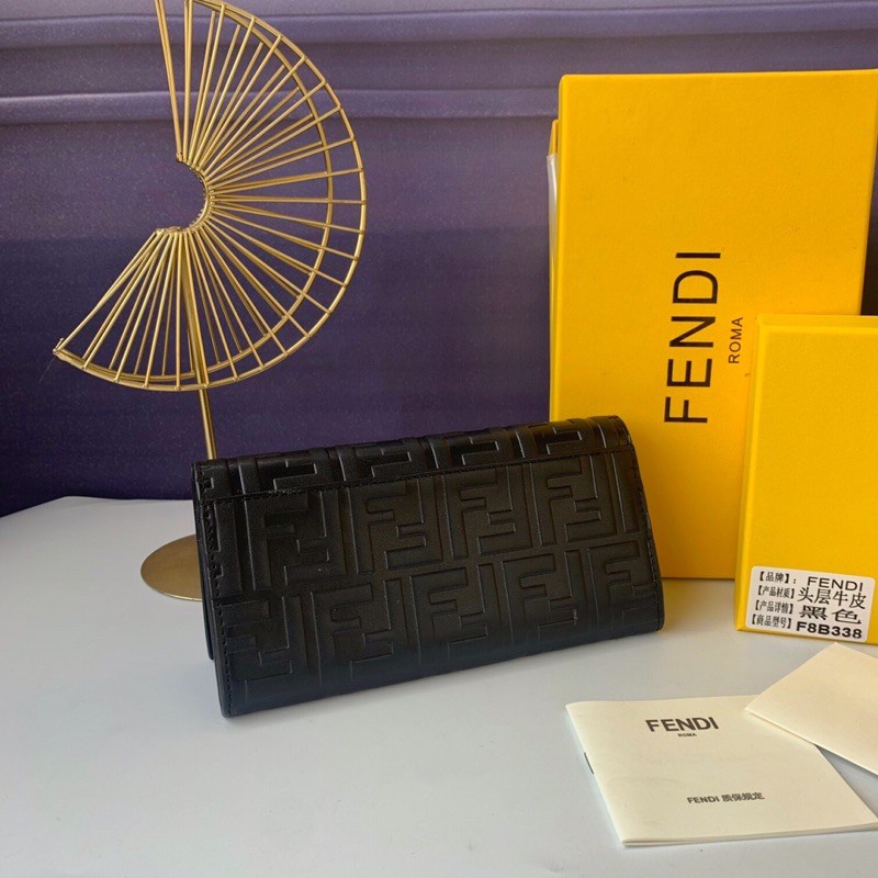 Ví dài nữ, Clutch da thật thời trang cao cấp Fendi FD fullbox