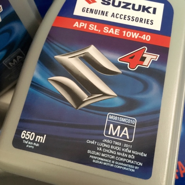 Suzuki - Dầu nhớt động cơ xe máy 4 thì bán tổng hợp.