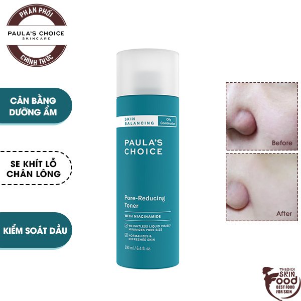 Nước Hoa Hồng Cân Bằng Da &amp; Chăm Sóc Lỗ Chân Lông Paula's Choice Skin Balancing Pore-Reducing Toner 190ml