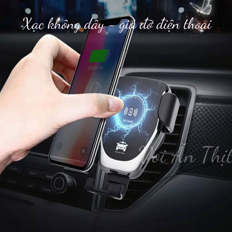 Sạc không dây kiêm giá đỡ điện thoại thông minh trên xe ô tô (car wireless fast charger)