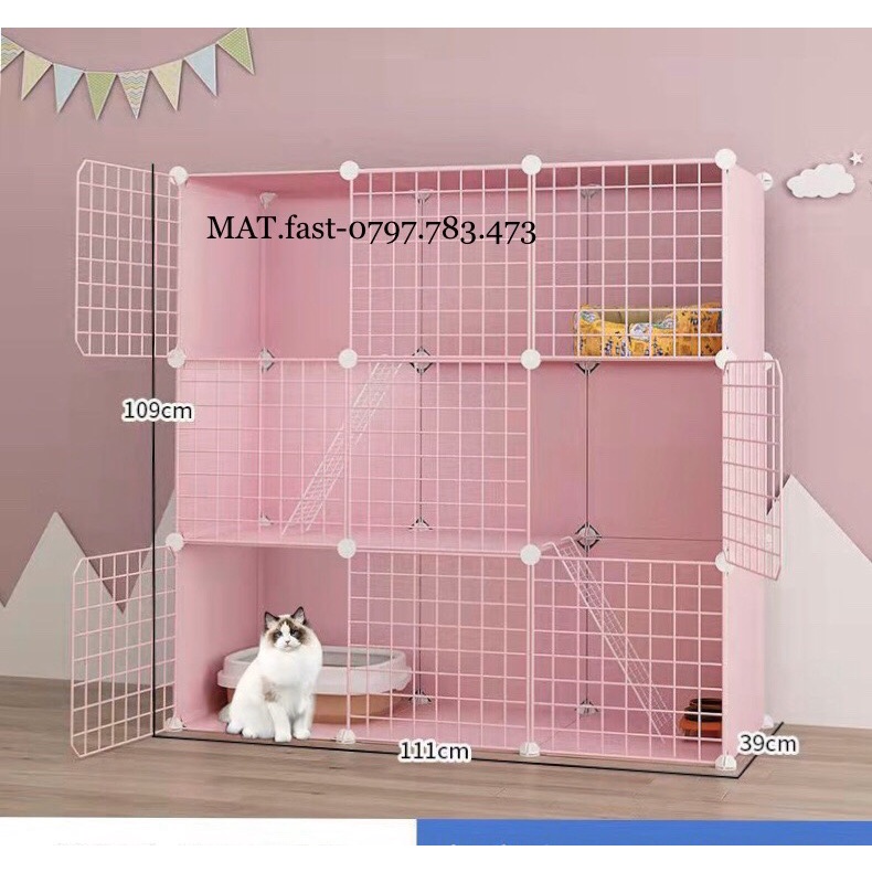 [TẶNG BÚA] CHUỒNG CHÓ MÈO LƯỚI THÉP ĐA NĂNG