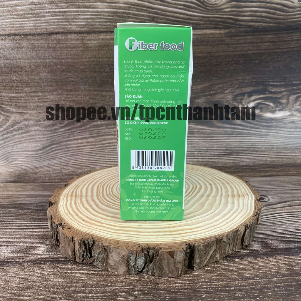 Gói bổ sung chất xơ Fiber Food chiết xuất giấp cá, giảm táo bón, hỗ trợ hệ tiêu hoá, nhuận tràng - Hộp 20 gói