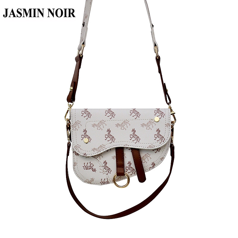 Túi Xách Đeo Vai Nữ JASMIN NOIR Dáng Vuông Bằng Da PU Thời Trang Mới