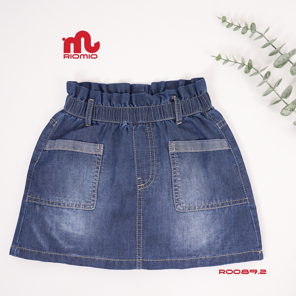 Chân váy bé gái jean ngắn dáng chữ A 3-10 tuổi chính hãng RIOMIO chất liệu Denim Cool Max thoải mái - RO089