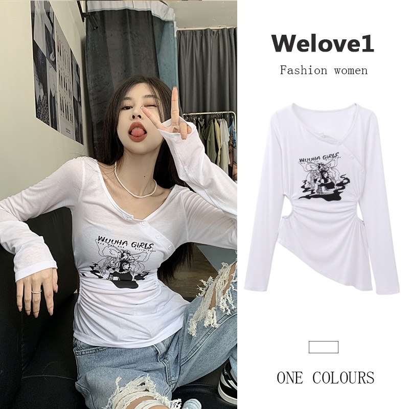 Áo Thun Dài Tay Ôm Dáng Thời Trang Dành Cho Nữ