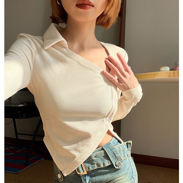 Áo Thun Tay Dài Thiết Kế Độc Đáo Thời Trang Mùa Hè Quyến Rũ Cho Nữ