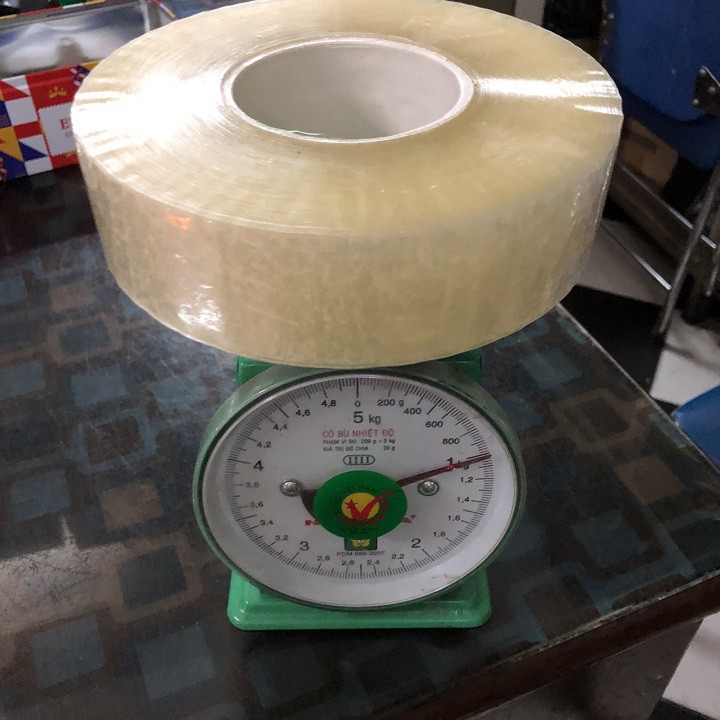 Combo 6 Cuộn Băng Dính trắng Lõi Mỏng Nhất 2,4mm Nặng Chính Xác 1Kg Cuộn