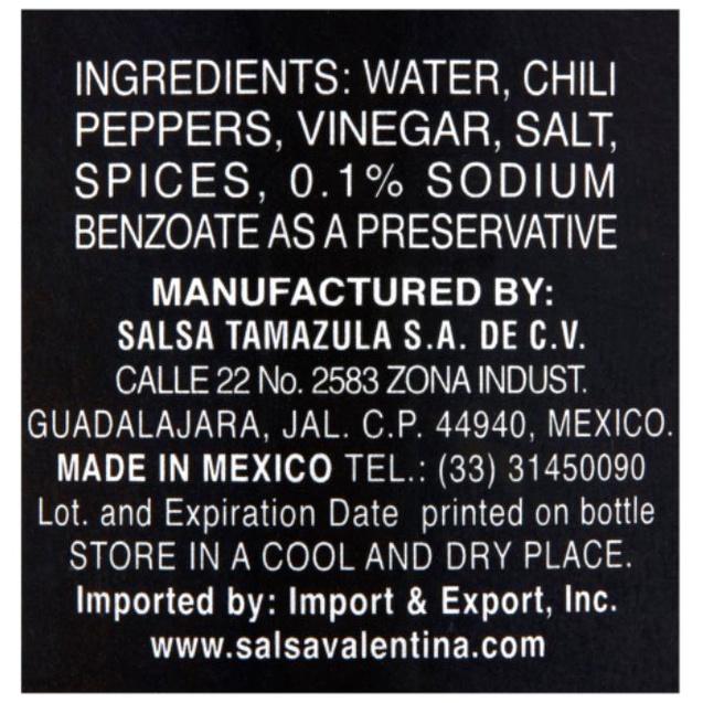 Sốt Cay Nồng Valentina Salsa Picante Mexican Hot Sauce Extra Hot 370ml