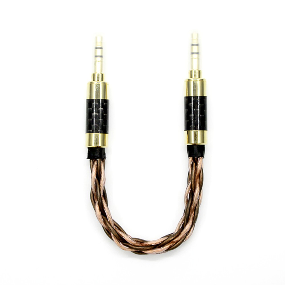 10cm AUX Cable 3.5mm Male to 3.5mm Male 8 core braided Stereo Audio Cable For Walnut V2/V2S Zishan Z1/Z2 Amplifier MP3