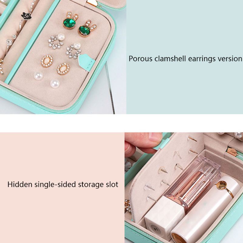 Hộp Đựng Trang Sức Bằng Da PU Đơn Giản Đa Năng