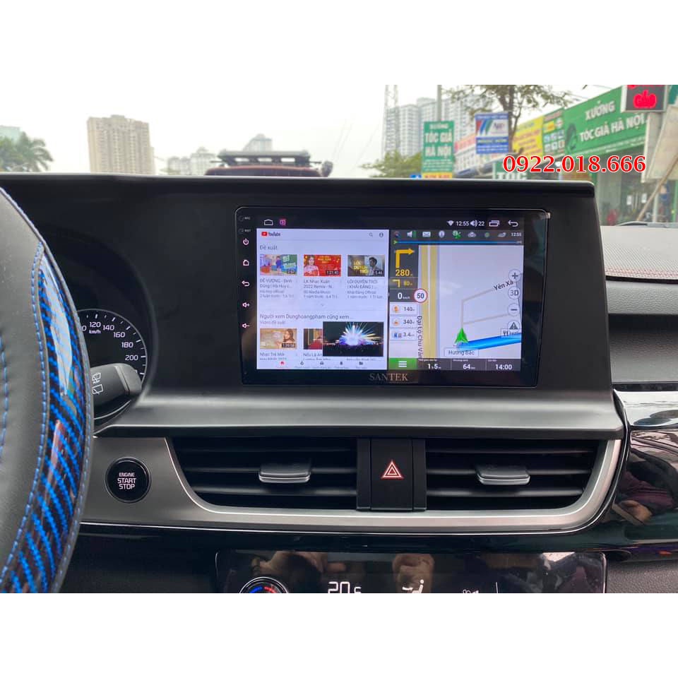 Màn Hình Android Ram 3G.Rom 32GB Chip 8 nhân Hãng Santek Giá Tốt Nhất