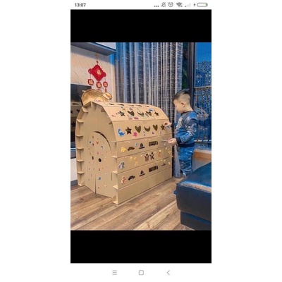 nhà bìa gaiays carton 5 lớp cho bé 120k
