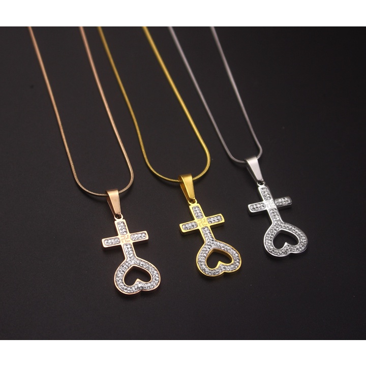 Dây chuyền Thiên Tâm đính full đá siêu đẹp, bền màu - Đem lại binhd an may mắn cho người đeo