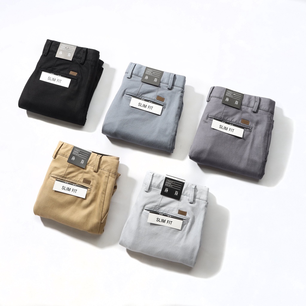 [Mã BMBAU50 giảm 7% đơn 99K] Quần Kaki Nam Basic Kaki dài basic co giãn cao cấp nhiều màu DILANO KKD02