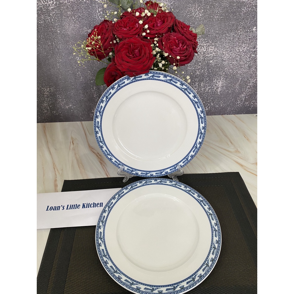 Đĩa Tròn Chim Hạc Cao Cấp Minh Long Chính Hãng, Dĩa Họa Tiết Chim Hạt Minh Long Loại 1