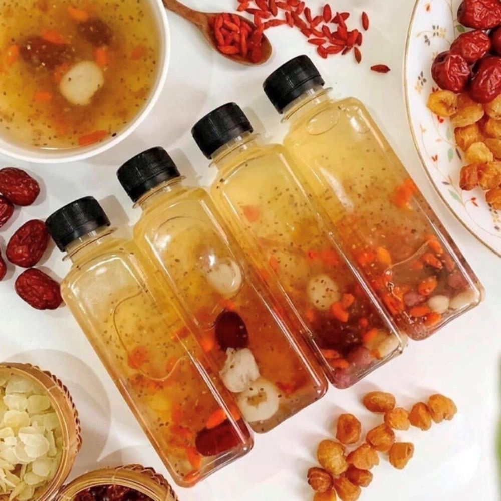 Combo 1 Gói Lớn Nguyên Liệu Chè Dưỡng Nhan Tuyết Yến, nhựa đào 12 Vị Thanh Mát