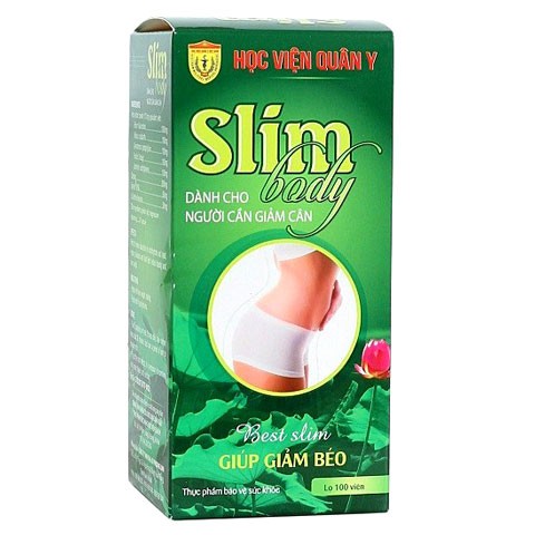 Viên uống Slim body Học viện quân y - Hỗ trợ làm giảm tình trạng béo phì, thừa cân. Giảm cholesterol, mỡ máu