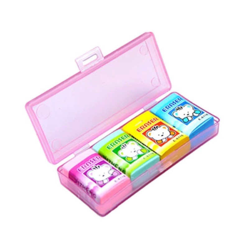 Set 4 Cục Tẩy Mini màu sắc dễ thương