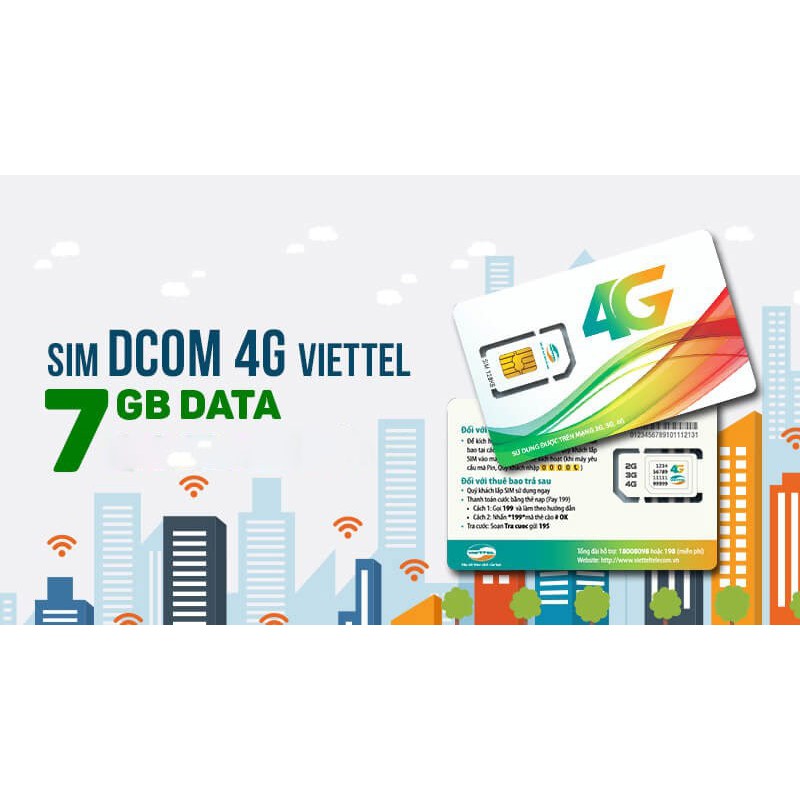 {XẢ KHO} SIM 4G Viettel D900 Trọn Gói 1 Năm Không Cần Nạp Tiền, tặng ngay 7GB/tháng