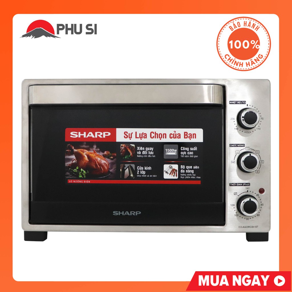 [Mã ELMSBC giảm 8% đơn 300K] Lò nướng Sharp EO-A323RCSV-ST 32 lít