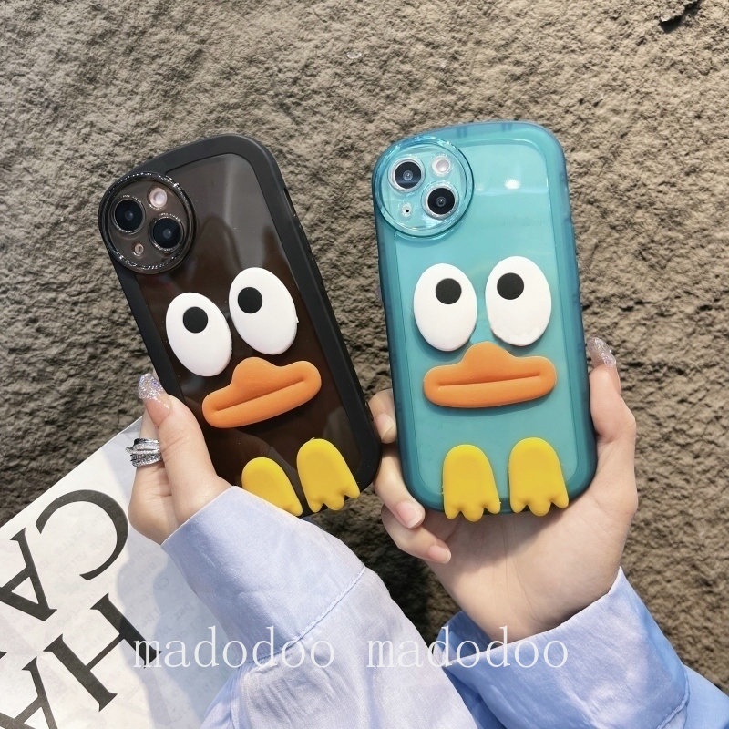 Soft Casing Huawei Nova 10 Pro 9 SE Y90 Y70 Cartoon 3D Expressio Duck ins Round Fine Hole Clear Lens Protection Soft Phone Case Full AirBag Anti-fall Back Cover NKS 15