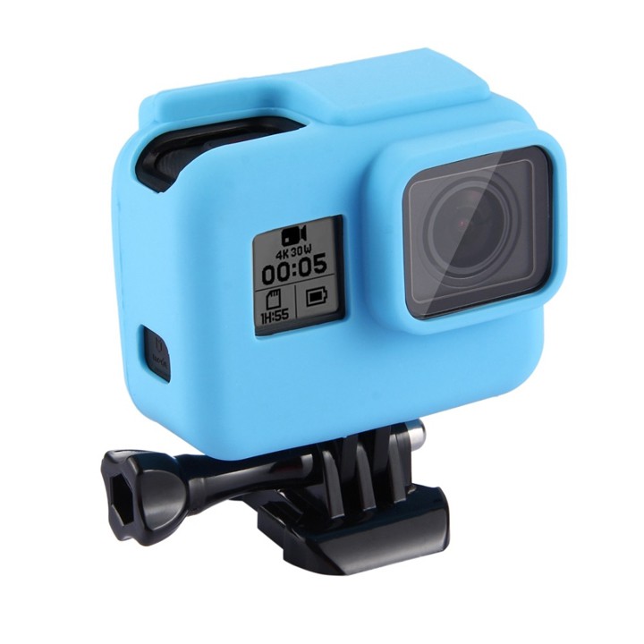 Bao Silicon bảo vệ GoPro Hero 5 6 7 + Cáp đậy Puluz