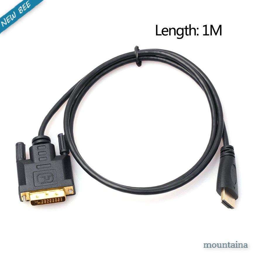 Cáp Chuyển Đổi Hdmi Sang Dvi 24 Mạ Vàng Dài 1m / 1.8m / 3m / 5m