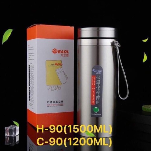 Bình giữ nhiệt BAOL inox 304— 1500ml giữ nhiệt trên 12 tiếng