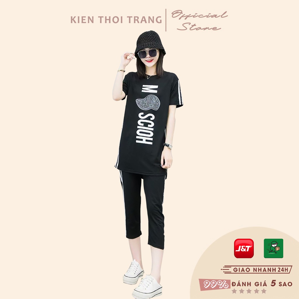 [RẺ VÔ ĐỊCH] Bộ đồ nữ mặc nhà xinh đẹp, Quần lửng tay lỡ in họa tiết chuẩn đẹp