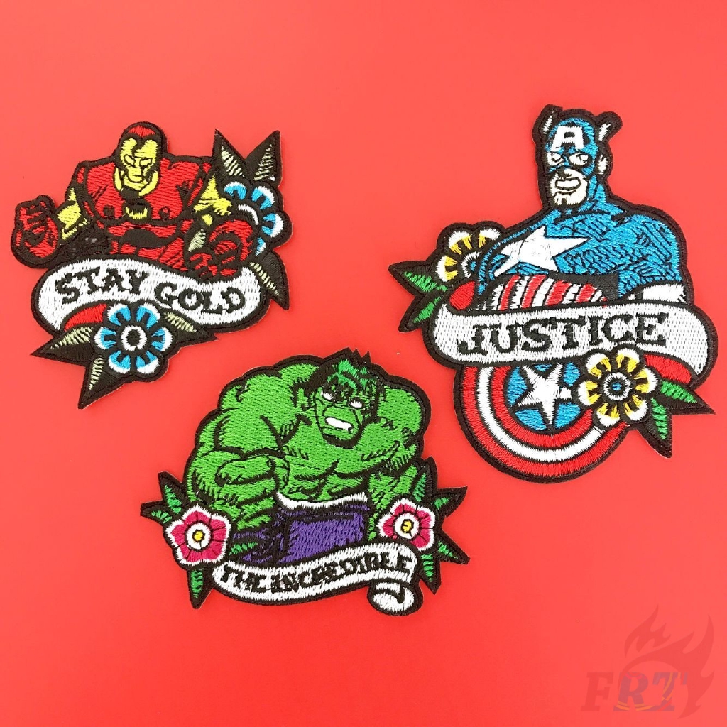 Miếng vải thêu hình Marvel Series 03 Người Sắt / Captain America / Hulk DIY để trang trí quần áo