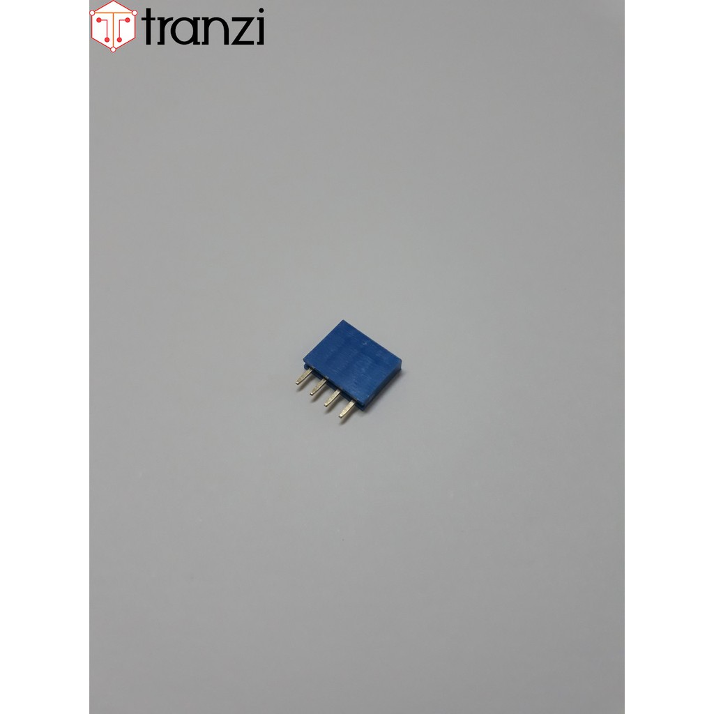 Giăm cắm 2.54mm đơn cái thẳng 4P 8.5mm xanh lam - túi 10 cái