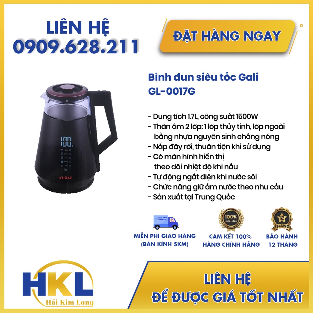 Bình đun siêu tốc Gali GL-0017G