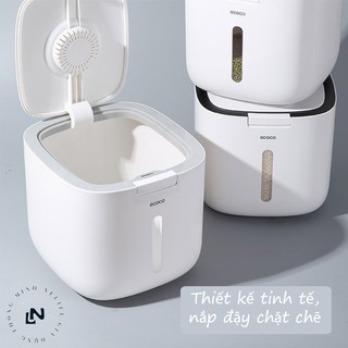 Thùng Đựng Gạo 10kg Thông Minh, Chống Ẩm Mốc Mối Mọt - Thùng Gạo Ecoco Chính Hãng