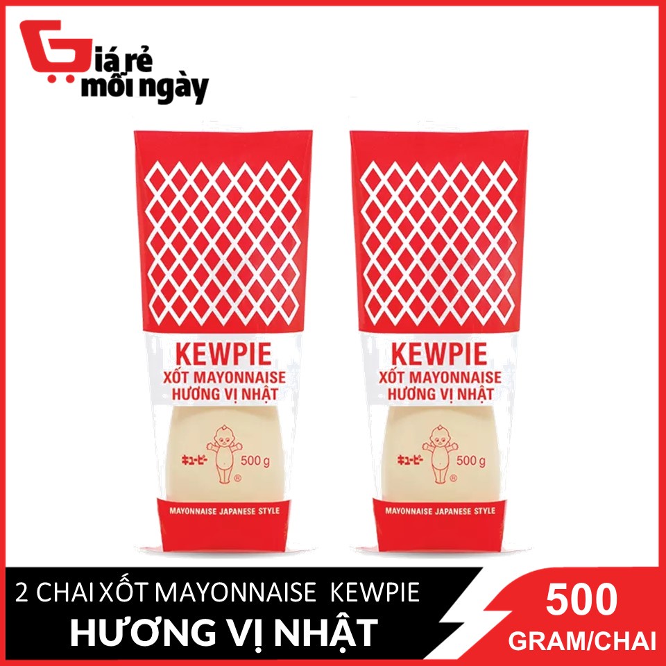 Combo 2 Chai Xốt Mayonnaise  Kewpie Hương Vị Nhật chai 500g