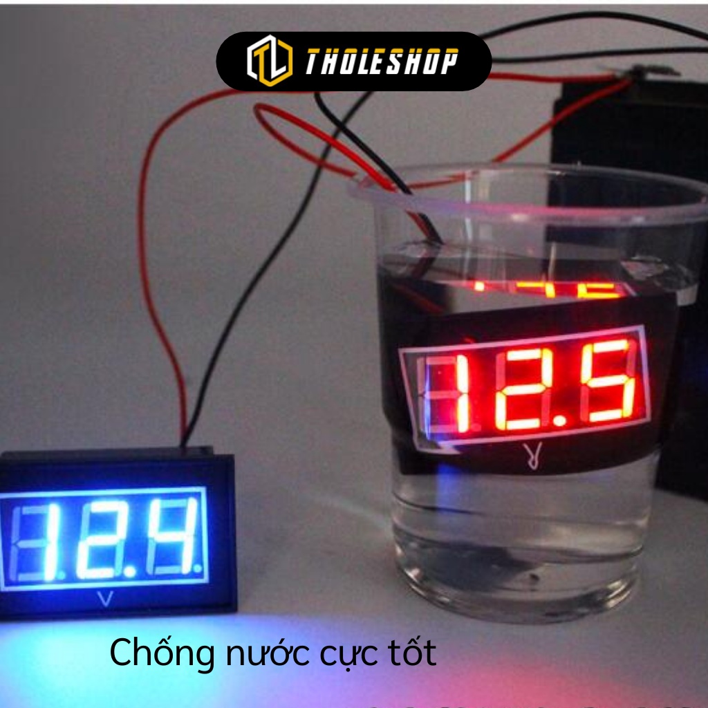 Vôn Kế - Máy Đo Vôn Kế DC 3.5-30V Màn Hình Led Kỹ Thuật Số, Chống Thấm Nước 6361